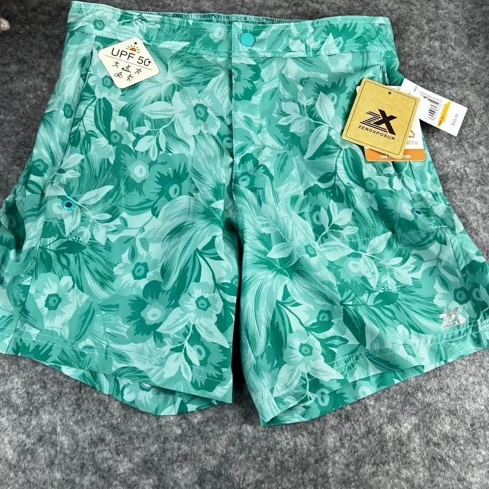 ZEROXPOSUR MENS SWIM SHORTS‎ UPF 50 SIZE XS NEW W/ TAGS RETAIL $45